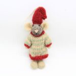 Handmade Felt Christmas Mouse Ornament - Image 5