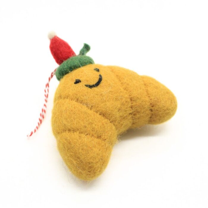 Handmade Felt Croissant Christmas Hanging Ornament - Image 5