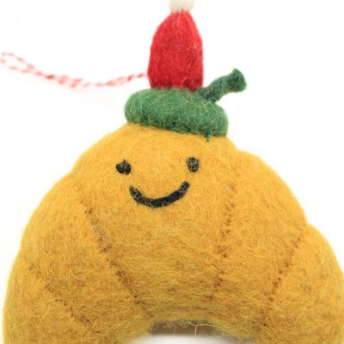 Handmade Felt Croissant Christmas Hanging Ornament - Image 2