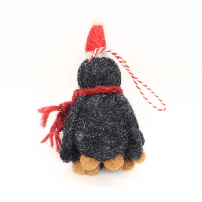 Handmade Felt Penguin Christmas Hanging Ornament - Image 4