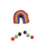 Handmade Felt Wool Christmas Rainbow Hanging Ornament - Image 5