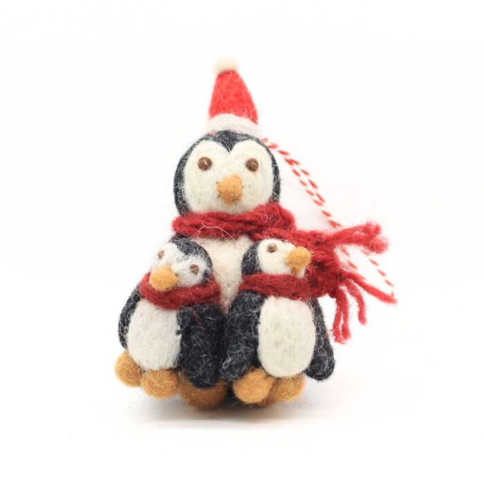 Handmade Felt Penguin Christmas Hanging Ornament - Image 5