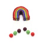 Handmade Felt Wool Christmas Rainbow Hanging Ornament - Image 2