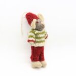 Handmade Felt Christmas Mouse Hanging Ornament - Image 3