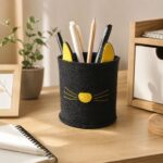 Cat Felt Pen Holder – Cute Desktop Organizer