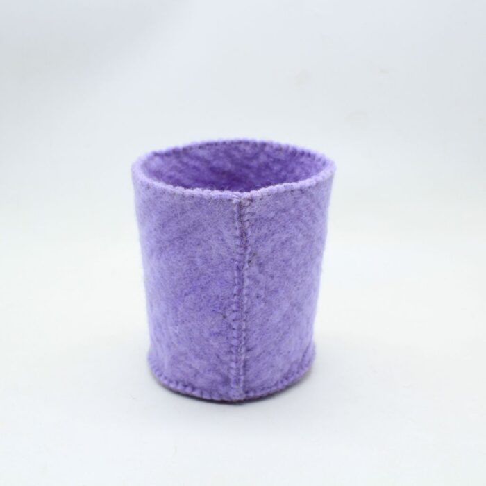 Purple Felt Flower Pen Holder – Cute Desktop Organizer - Image 4