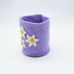 Purple Felt Flower Pen Holder – Cute Desktop Organizer - Image 3