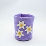 Purple Felt Flower Pen Holder – Cute Desktop Organizer - Image 2