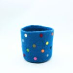 Handmade Felt Polka Dot Storage Baske - Image 2