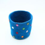 Handmade Felt Polka Dot Storage Baske - Image 4