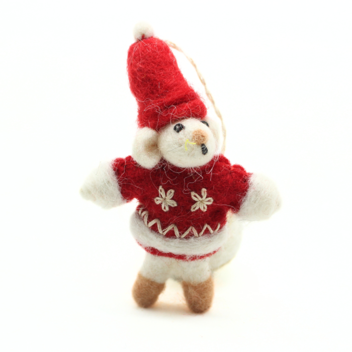 Handmade Felt Christmas Tree Hanging Ornament - Image 2