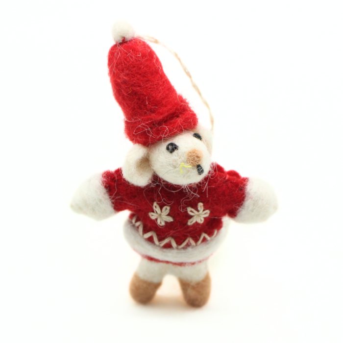 Handmade Felt Christmas Tree Hanging Ornament - Image 3