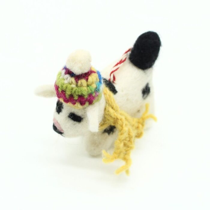 Handmade Felt Dog Christmas Tree Ornament - Image 4