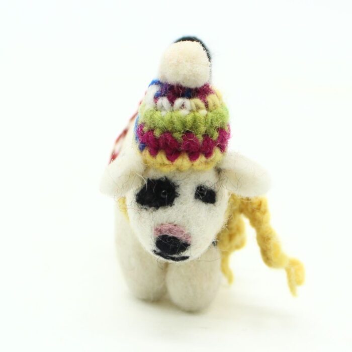 Handmade Felt Dog Christmas Tree Ornament - Image 3