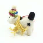 Handmade Felt Dog Christmas Tree Ornament - Image 2