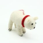 Handmade Wool Felt Polar Bear Ornament - Image 5